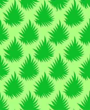 Yeşil Arkaplanda Kusursuz Tropikal Palmiye Yaprağı Örnekleri - Vektör Resimleri