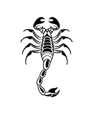 Scorpion Kabilesi Dövme Tasarımı - Vektör Sanat İllüstrasyonu