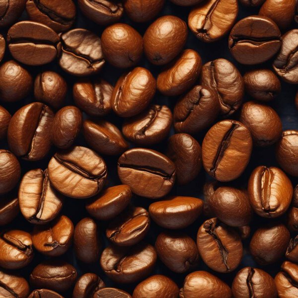 Coffee beans in a close-up shot