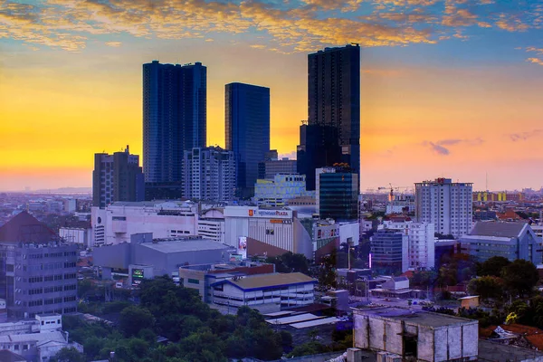 Surabaya Hoofdstad Van Indonesische Provincie Oost Java Een Grootste Stad — Stockfoto
