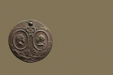 Token Mozart ve Beethoven. Müzik bestecileri Mozart ve Beethoven.                     