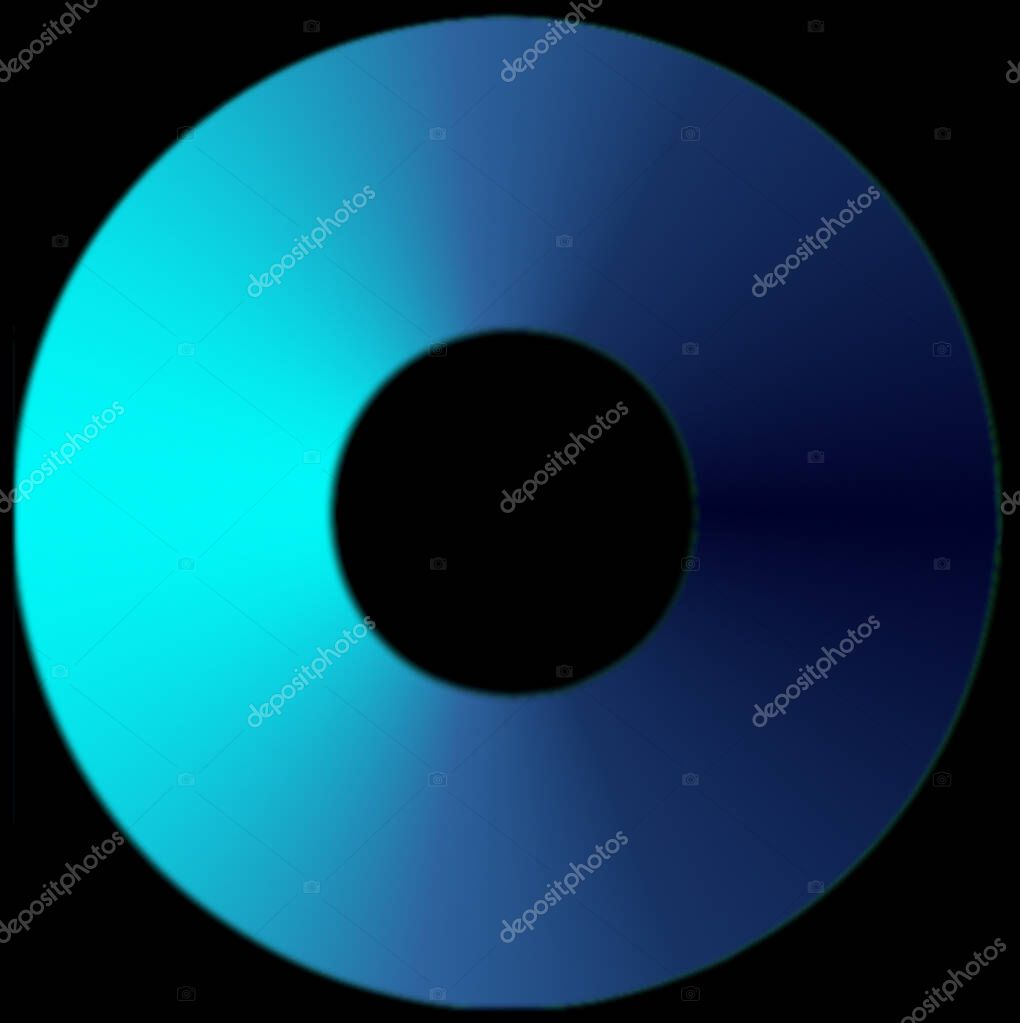 Gradient compact disc.The gradient lighting on the round storage medium resembles the letter C.