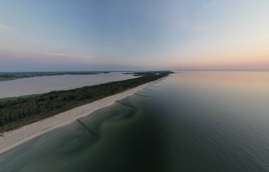 Polonya 'da baltık denizinde gün batımı
