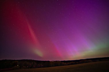Çek Cumhuriyeti üzerinde güzel bir aurora