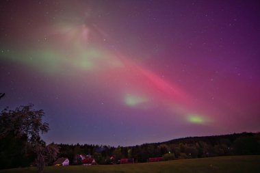 Çek Cumhuriyeti üzerinde güzel bir aurora