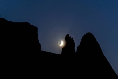 moon in a dark sky