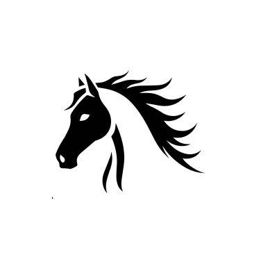 Siluet Siyah At vektör simgesi