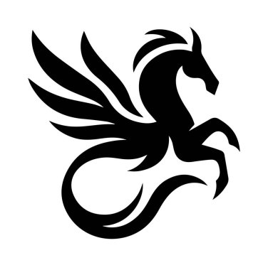 Siluet Siyah At vektör simgesi