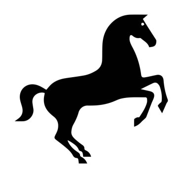 Siluet Siyah At vektör simgesi