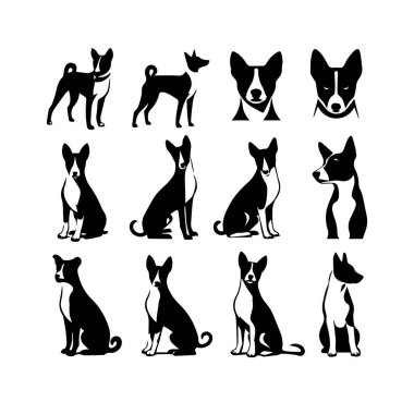 Siluet Katı Vektör Köpek Seti, Köpekler, Köpekler, Köpekler, Köpekler, Köpekler, Köpekler, Köpekler, Köpekler, Köpekler,.