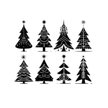 Siluet Katı Vektör Simgesi Noel ağacı, Noel ağacı, firavun ağacı, tannenbaum, Evergreen, kozalak ağacı, çam ağacı, bayram ağacı, şenlik ağacı, dekore edilmiş ağaç, mevsimlik ağaç