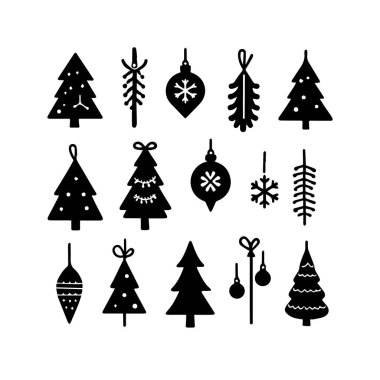 Siluet Katı Vektör Simgesi Noel ağacı, Noel ağacı, firavun ağacı, tannenbaum, Evergreen, kozalak ağacı, çam ağacı, bayram ağacı, şenlik ağacı, dekore edilmiş ağaç, mevsimlik ağaç