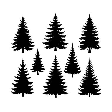 Siluet Katı Vektör Simgesi Noel Ağacı, Noel ağacı, Noel, Firavun, Tannenbaum, Evergreen, Conifer, Pine, Holiday, Şenlikli, Süslü, Mevsimlik Ağaç.