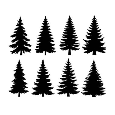 Siluet Katı Vektör Simgesi Noel Ağacı, Noel ağacı, Noel, Firavun, Tannenbaum, Evergreen, Conifer, Pine, Holiday, Şenlikli, Süslü, Mevsimlik Ağaç.