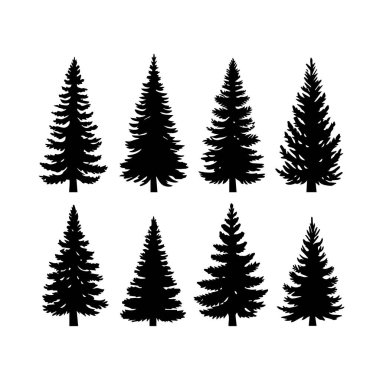 Siluet Katı Vektör Simgesi Noel Ağacı, Noel ağacı, Noel, Firavun, Tannenbaum, Evergreen, Conifer, Pine, Holiday, Şenlikli, Süslü, Mevsimlik Ağaç.