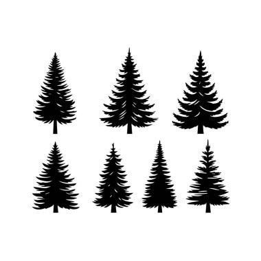 Siluet Katı Vektör Simgesi Noel Ağacı, Noel ağacı, Noel, Firavun, Tannenbaum, Evergreen, Conifer, Pine, Holiday, Şenlikli, Süslü, Mevsimlik Ağaç.