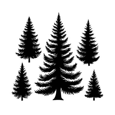 Siluet Katı Vektör Simgesi Noel Ağacı, Noel ağacı, Noel, Firavun, Tannenbaum, Evergreen, Conifer, Pine, Holiday, Şenlikli, Süslü, Mevsimlik Ağaç.