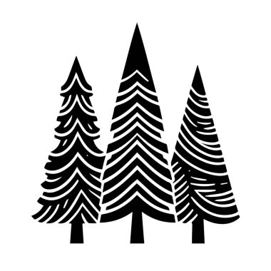 Siluet Katı Vektör Simgesi Noel Ağacı, Noel ağacı, Noel, Firavun, Tannenbaum, Evergreen, Conifer, Pine, Holiday, Şenlikli, Süslü, Mevsimlik Ağaç.