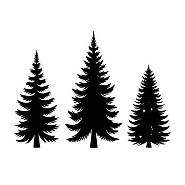 Siluet Katı Vektör Simgesi Noel Ağacı, Noel ağacı, Noel, Firavun, Tannenbaum, Evergreen, Conifer, Pine, Holiday, Şenlikli, Süslü, Mevsimlik Ağaç.