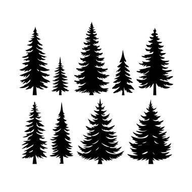 Siluet Katı Vektör Simgesi Noel Ağacı, Noel ağacı, Noel, Firavun, Tannenbaum, Evergreen, Conifer, Pine, Holiday, Şenlikli, Süslü, Mevsimlik Ağaç.