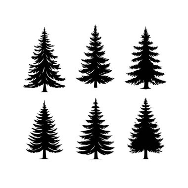 Siluet Katı Vektör Simgesi Noel Ağacı, Noel ağacı, Noel, Firavun, Tannenbaum, Evergreen, Conifer, Pine, Holiday, Şenlikli, Süslü, Mevsimlik Ağaç.