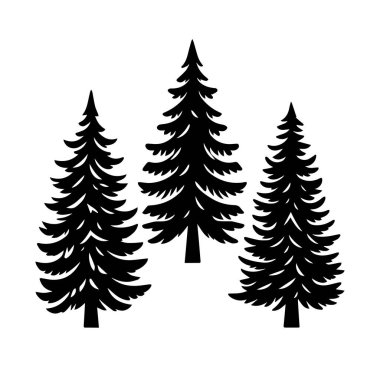 Siluet Katı Vektör Simgesi Noel Ağacı, Noel ağacı, Noel, Firavun, Tannenbaum, Evergreen, Conifer, Pine, Holiday, Şenlikli, Süslü, Mevsimlik Ağaç.