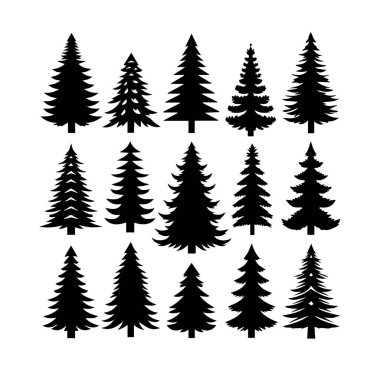 Siluet Katı Vektör Simgesi Noel Ağacı, Noel ağacı, Noel, Firavun, Tannenbaum, Evergreen, Conifer, Pine, Holiday, Şenlikli, Süslü, Mevsimlik Ağaç.