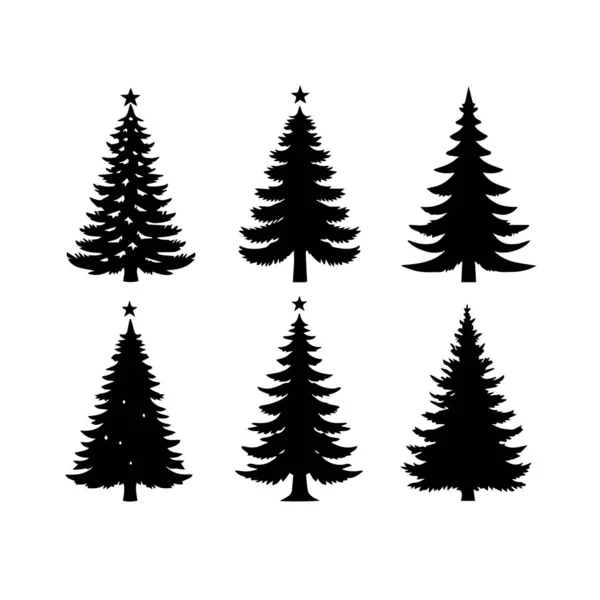 Siluet Katı Vektör Simgesi Noel Ağacı, Noel ağacı, Noel, Firavun, Tannenbaum, Evergreen, Conifer, Pine, Holiday, Şenlikli, Süslü, Mevsimlik Ağaç.