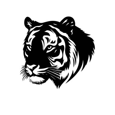 Kaplanın Basit Silüet Vektör Tasarımı