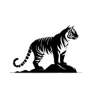 Kaplanın Basit Silüet Vektör Tasarımı