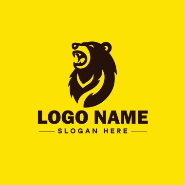 Logo Design Bear animal logo and icon editable vector graphic illustration