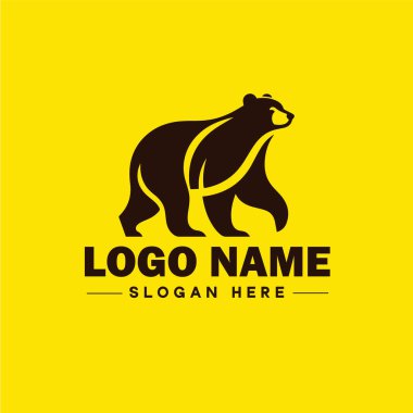 Logo Design Bear animal logo and icon editable vector graphic illustration