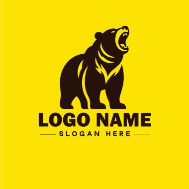 Logo Design Bear animal logo and icon editable vector graphic illustration