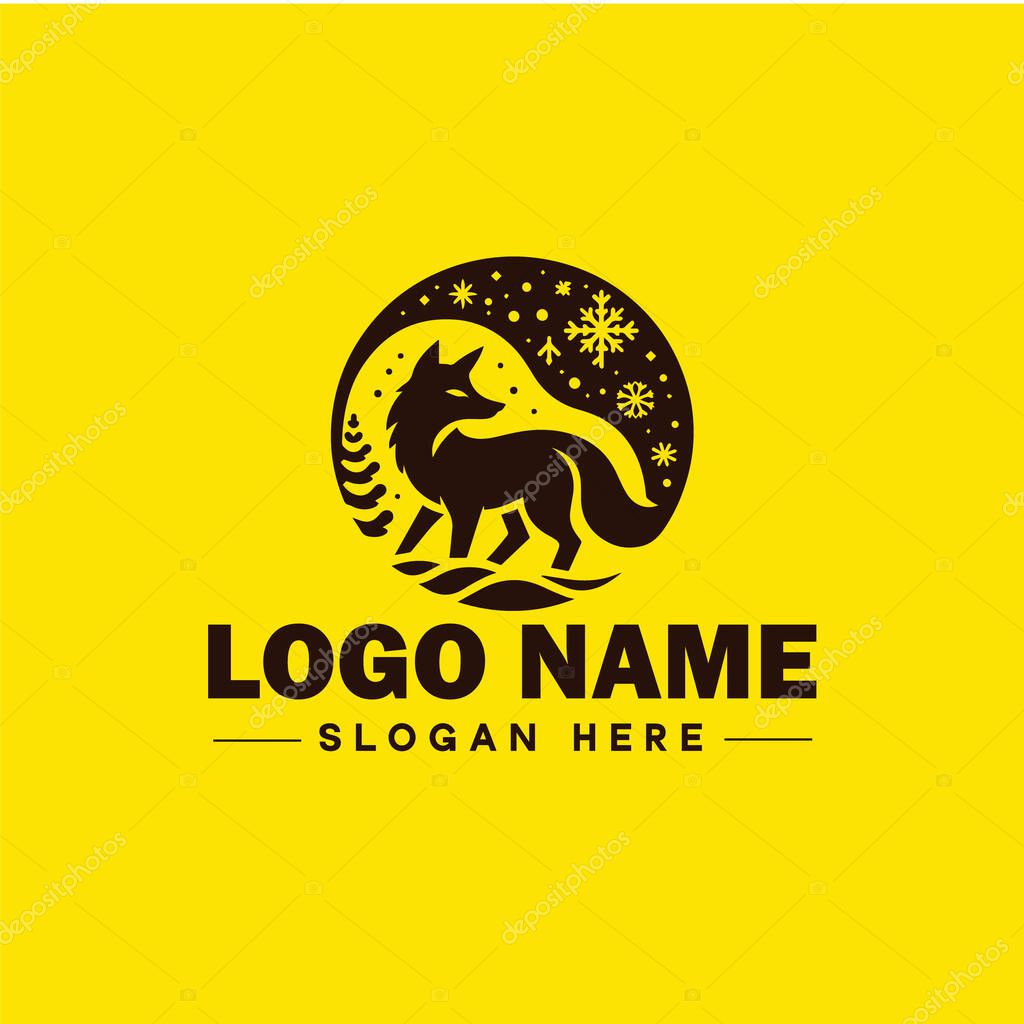 Fox animal logo and icon clean flat modern minimalist business and luxury brand logo design editable vector