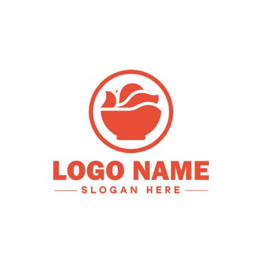 restoran, bar, kahve dükkanı, bbq, pastane, kafe, yemek logosu ve simge temiz düz modern minimalist iş logosu düzenlenebilir vektör tasarımı