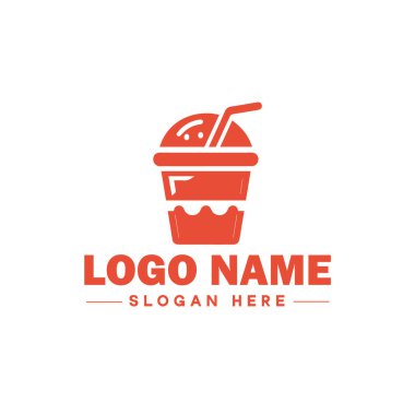 restoran, bar, kahve dükkanı, bbq, pastane, kafe, yemek logosu ve simge temiz düz modern minimalist iş logosu düzenlenebilir vektör tasarımı