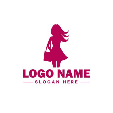 Moda logosu Lüks Cazibe Zarif Logo Simgesi Düz, modern, minimalist iş logosu