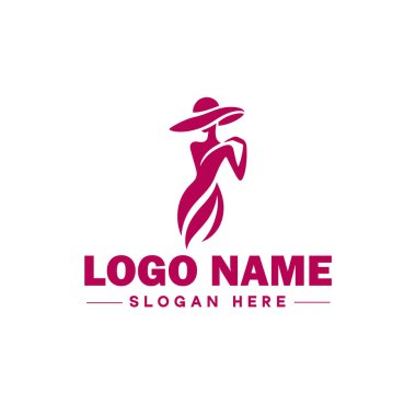 Moda logosu Lüks Cazibe Zarif Logo Simgesi Düz, modern, minimalist iş logosu