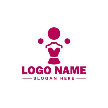 Moda logosu Lüks Cazibe Zarif Logo Simgesi Düz, modern, minimalist iş logosu