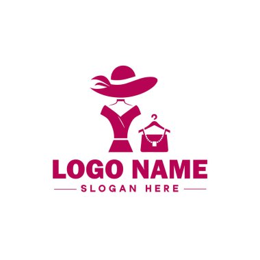 Moda logosu Lüks Cazibe Zarif Logo Simgesi Düz, modern, minimalist iş logosu