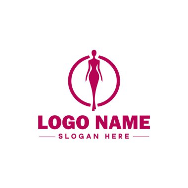 Moda logosu Lüks Cazibe Zarif Logo Simgesi Düz, modern, minimalist iş logosu