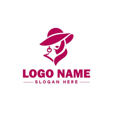 Moda logosu Lüks Cazibe Zarif Logo Simgesi Düz, modern, minimalist iş logosu