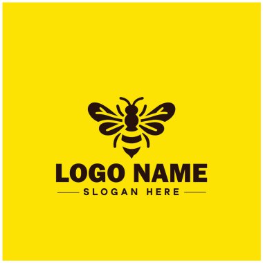 Arı logosu tatlım Bee modern minimalist iş logosu düzenlenebilir vektörü