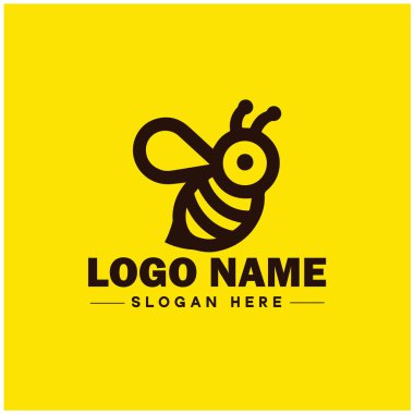 Arı logosu tatlım Bee modern minimalist iş logosu düzenlenebilir vektörü