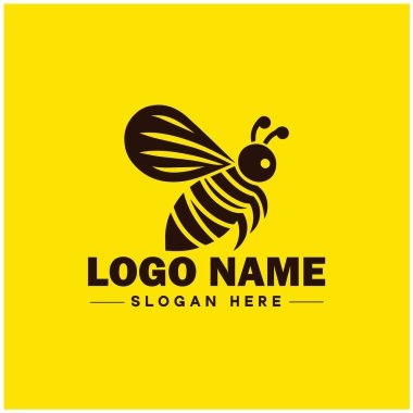 Arı logosu tatlım Bee modern minimalist iş logosu düzenlenebilir vektörü