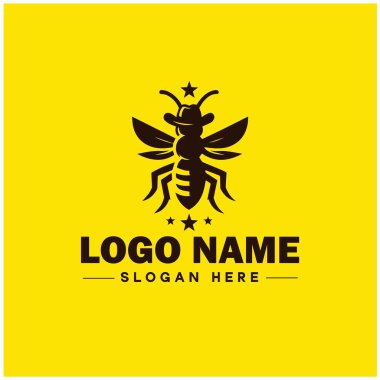 Arı logosu tatlım Bee modern minimalist iş logosu düzenlenebilir vektörü