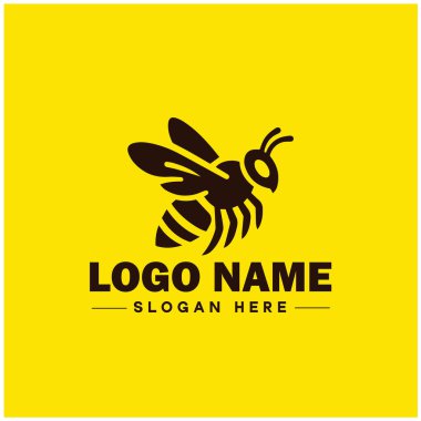 Arı logosu tatlım Bee modern minimalist iş logosu düzenlenebilir vektörü