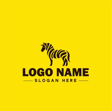 Zebra Logosu Zebra vahşi hayvan modern minimalist iş logosu düzenlenebilir vektörü