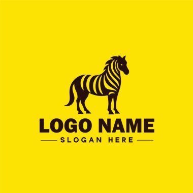 Zebra Logosu Zebra vahşi hayvan modern minimalist iş logosu düzenlenebilir vektörü