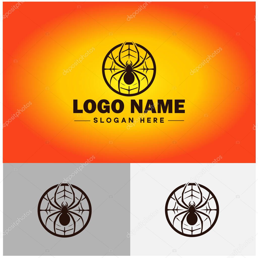 Spider logo vector art icon graphics for company brand business icon Spider Logo template